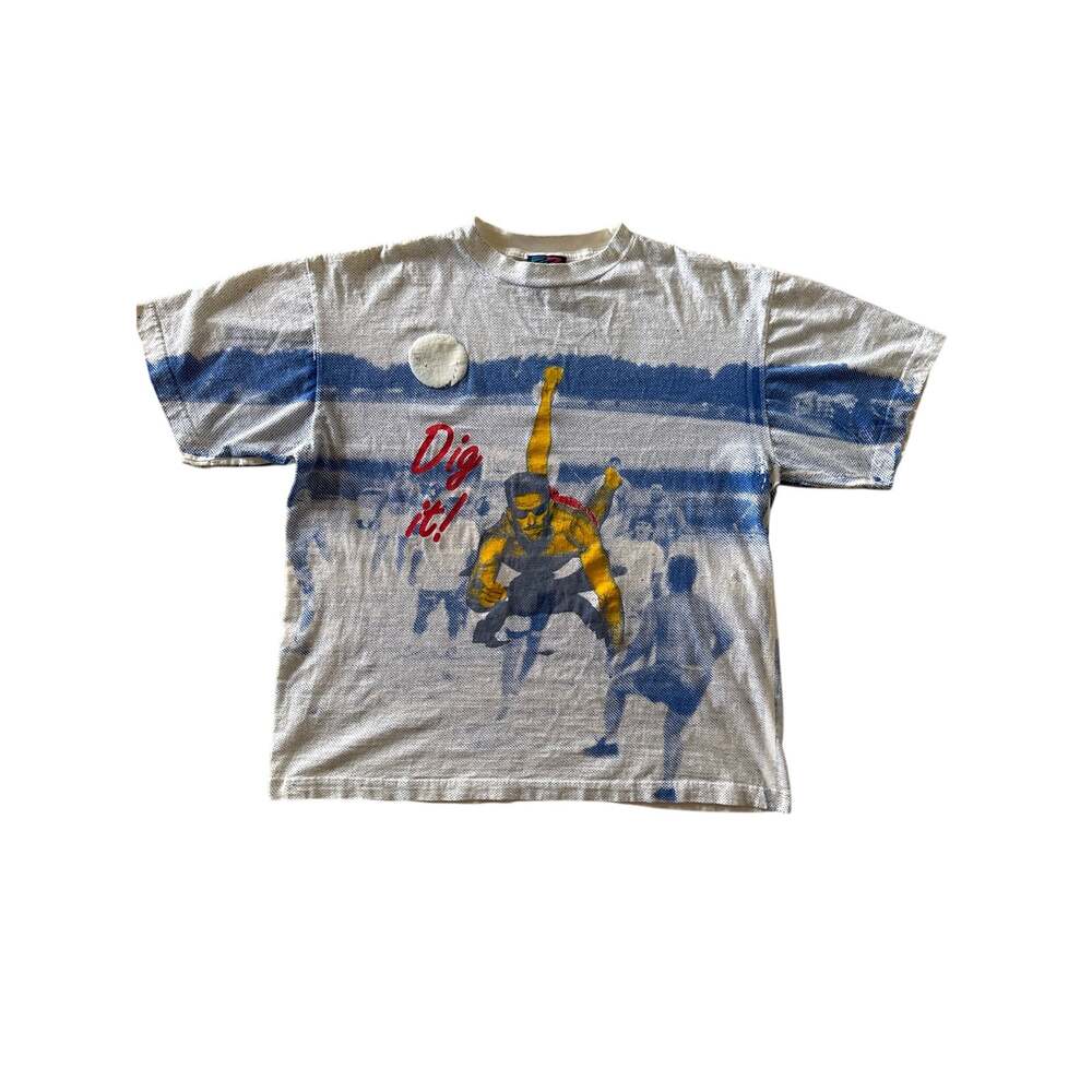Vintage 90s Weekends Beachwear Dig It Volleyball AOP T Shirt XL